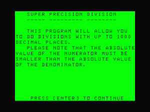 Super Precision Division